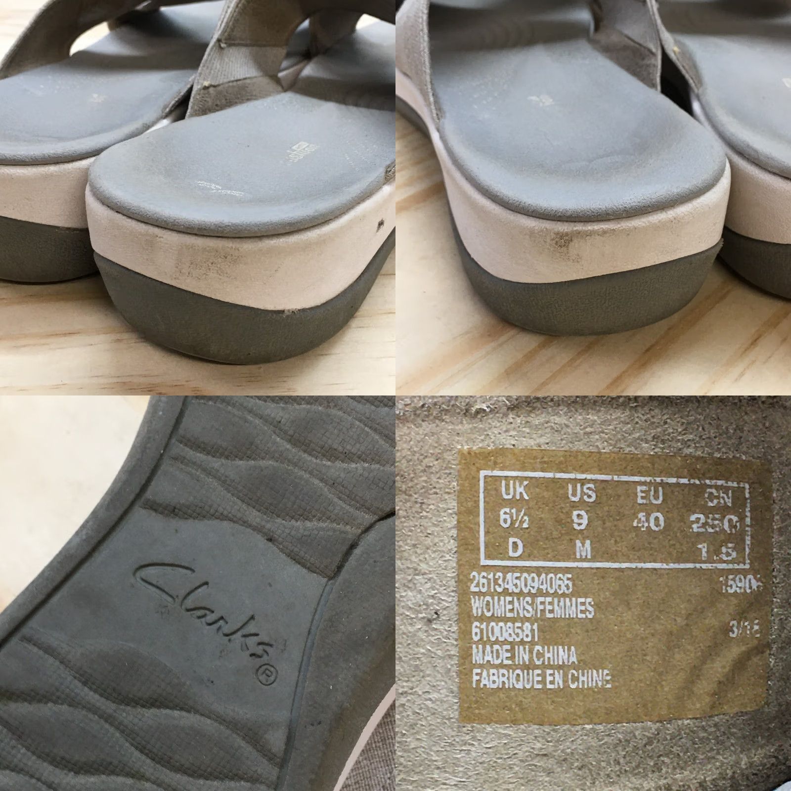 Clarks Clarks Arla Elin Sandals Slides Gray Slip On Casual Open Toe 9 M 26134509 Womens Size US 9 / IT 39 - 10 Thumbnail