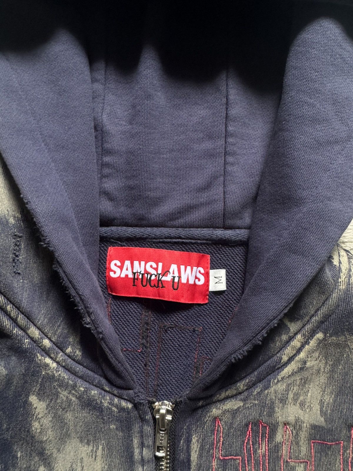 Other Sanslaws Mud Dye Distressed Hoodie Size US M / EU 48-50 / 2 - 2 Thumbnail