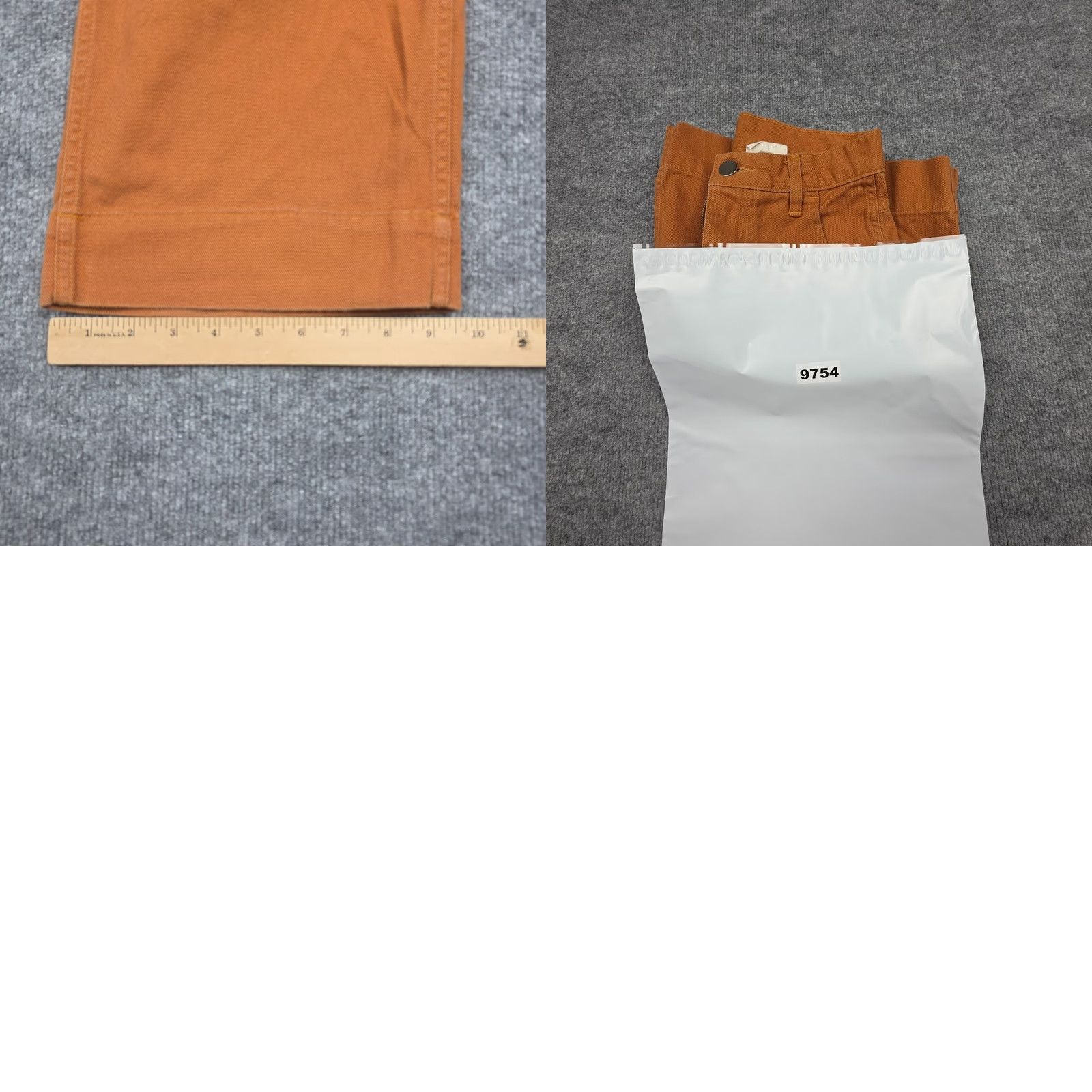 Vintage Curator SF Wide-Leg Pants Women XXS Orange 100% Cotton Twill Carpenter Pockets Inseam 27" Casual Vintage No Rise High 10.5in+ Wide-Leg Size 24" / US 00 / IT 34 - 9 Thumbnail