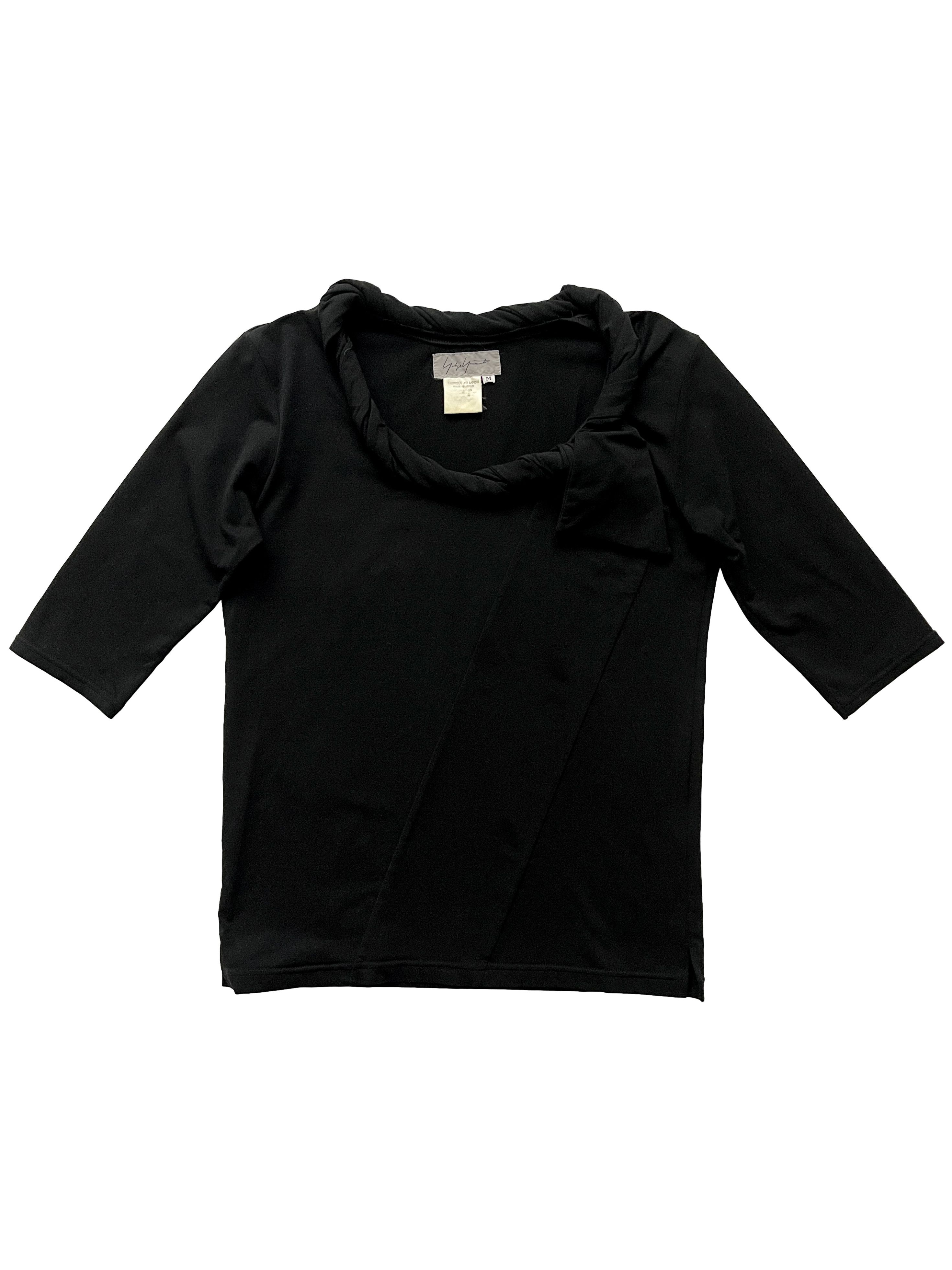 Yohji Yamamoto ⚡️QUICK SALE⚡️Yohji Yamamoto Black Top with Rolled Neckline Size M / US 6-8 / IT 42-44 - 1 Thumbnail