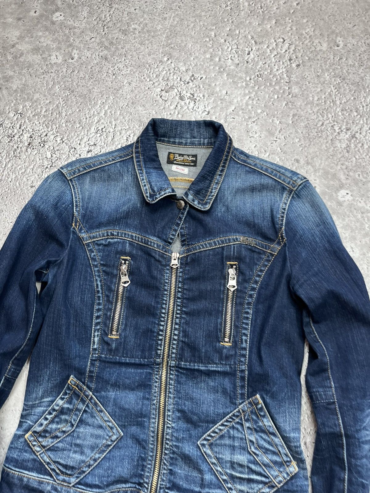 Replay Replay Blue Jeans Deluxe Denim Jacket S Fitted Zip Vintage Size S / US 4 / IT 40 - 3 Thumbnail