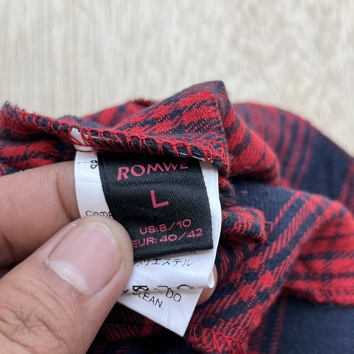 Punk and Yo ROMWE MAD PUNK FLANNEL RED CHECK PANTS like IF SIX WAS NINE Size US 31 - 5 Thumbnail