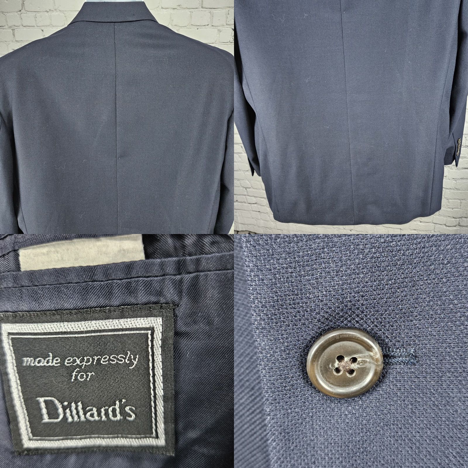 Ralph Lauren VTG Ralph Lauren Navy Wool 2 Button Notch Blazer Sport Coat 42R Men Size 42R - 9 Thumbnail
