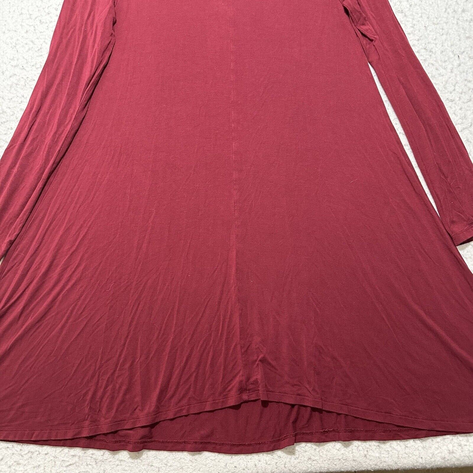 Old Navy Old Navy Large A-Line Burgundy Red Pullover Dress Stretch Size L / US 10 / IT 46 - 12 Thumbnail