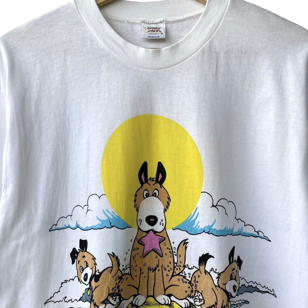 Vintage Crazy Shirts Hawaii Vintage 1980s Fujitake Dogs Printed Tee Size US M / EU 48-50 / 2 - 3 Thumbnail