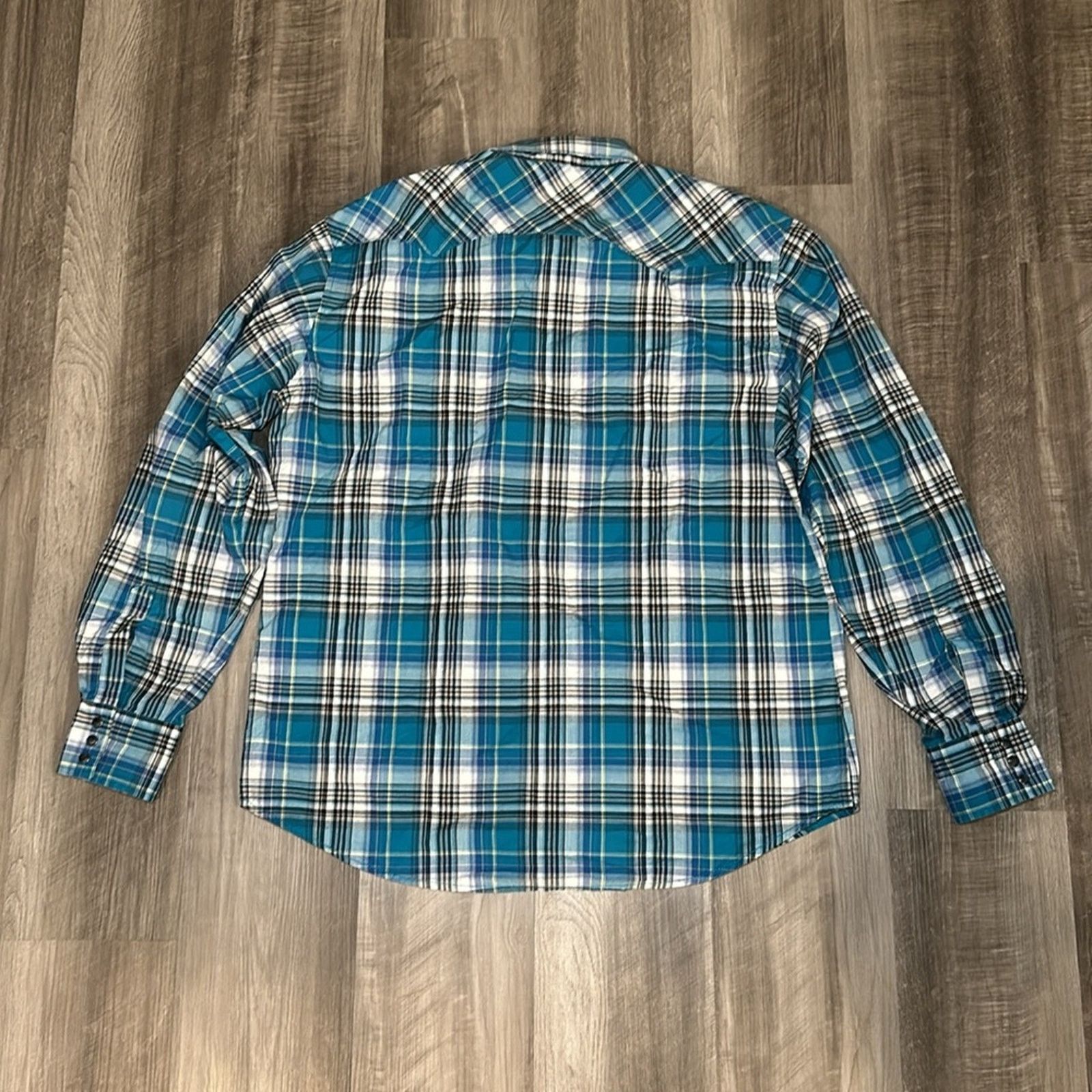 Wrangler Wrangler Retro Western Long Sleeve Pearl Snap Button - 2XL Size US XXL / EU 58 / 5 - 3 Thumbnail