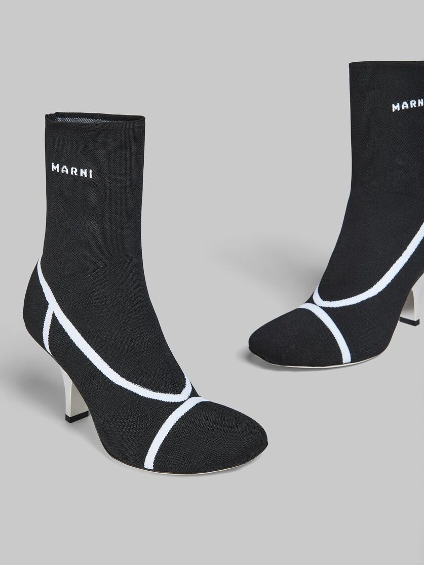 Marni oc11z0525 Stretch Knit Fancy Sock Boot in Black Size US 10 / IT 40 - 4 Thumbnail