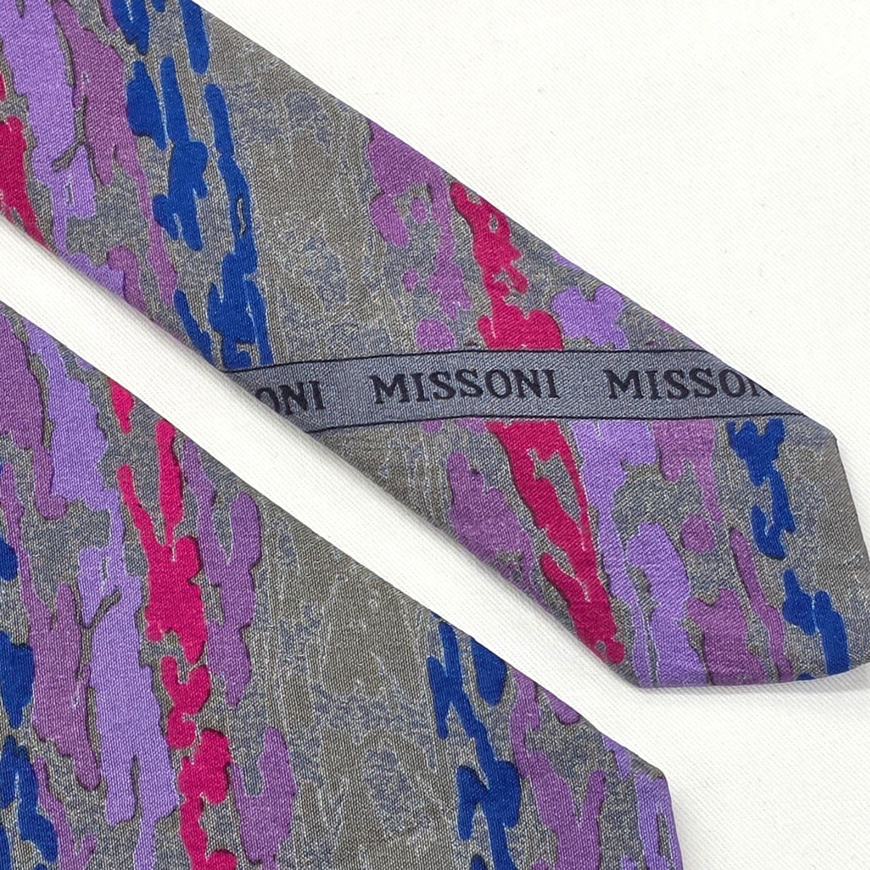 Missoni VTG Missoni Cravatte Necktie Mens Multicolor Silk Designer Tie Hand Made Spain Size ONE SIZE - 4 Thumbnail
