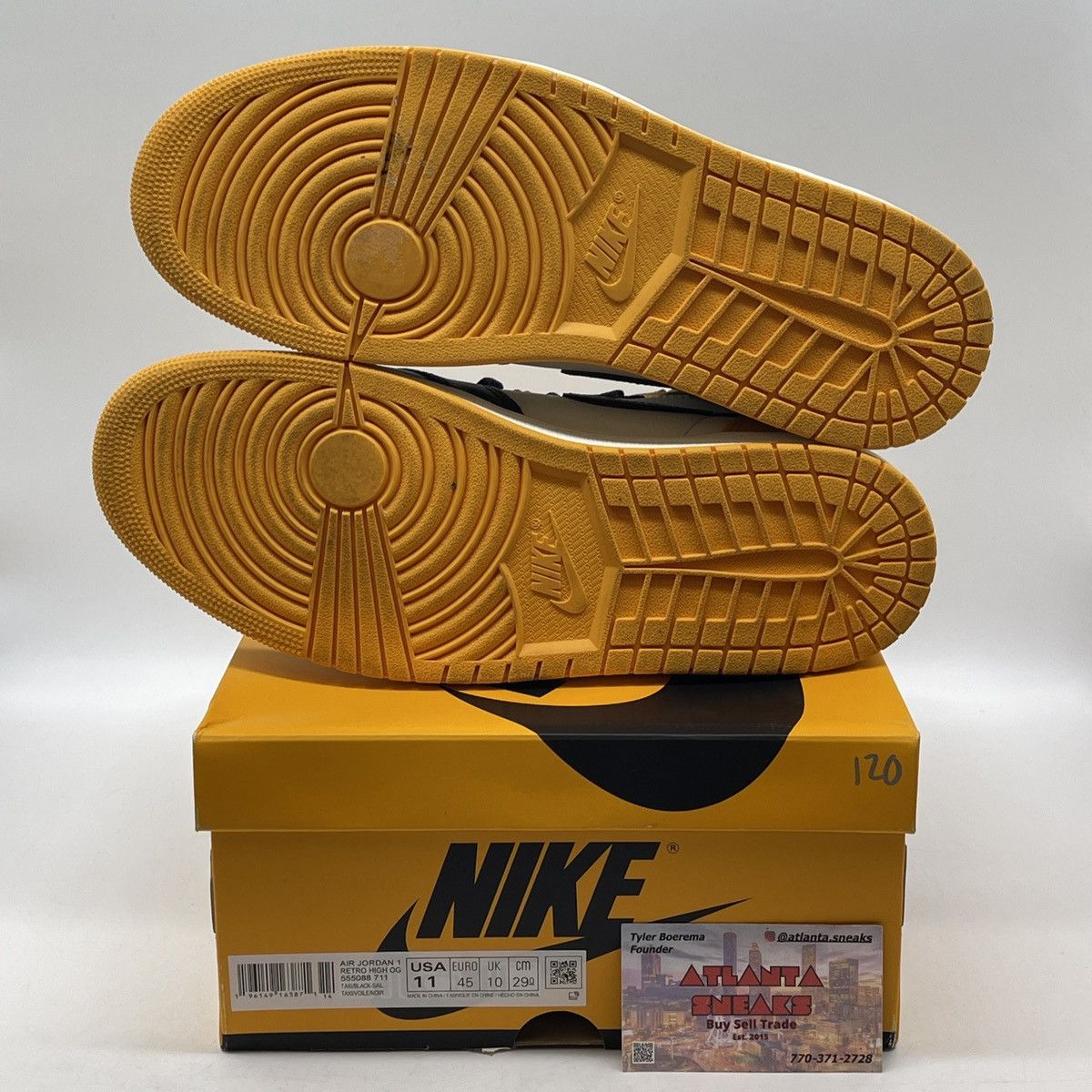 Jordan Brand Air Jordan 1 high yellow toe Size US 11 / EU 44 - 6 Thumbnail