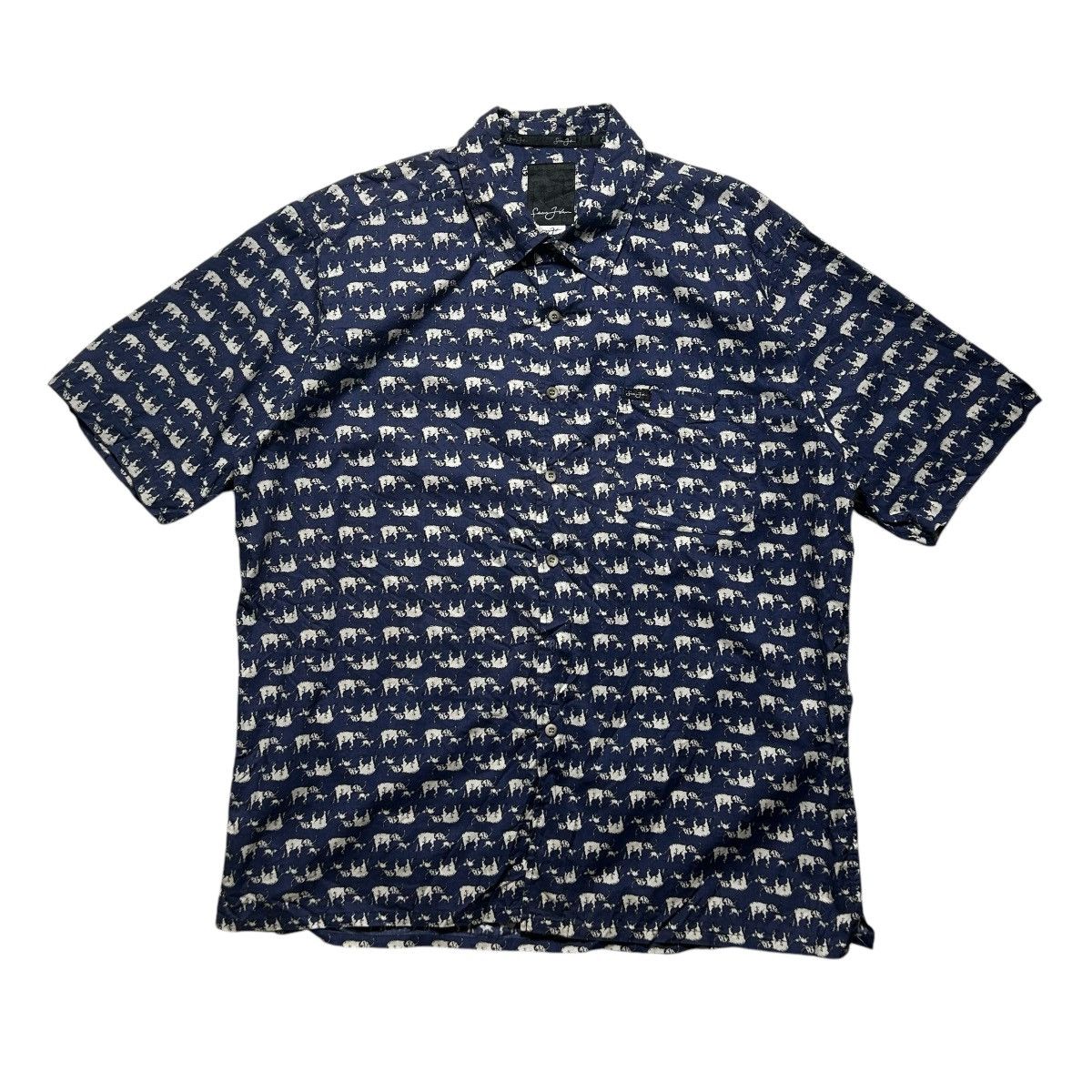 Sean John Sean John Elephant Monogram Button Up Shirt Size US XL / EU 56 / 4 - 1 Thumbnail