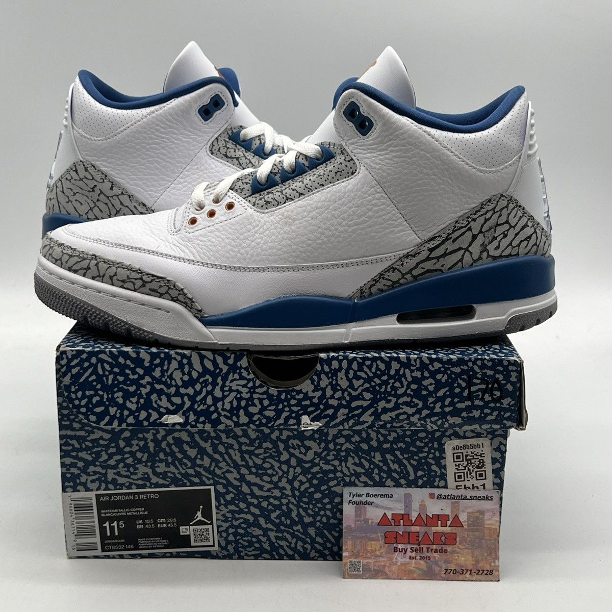 Jordan Brand Air Jordan 3 Washington Wizards Size US 11.5 / EU 44-45 - 1 Thumbnail