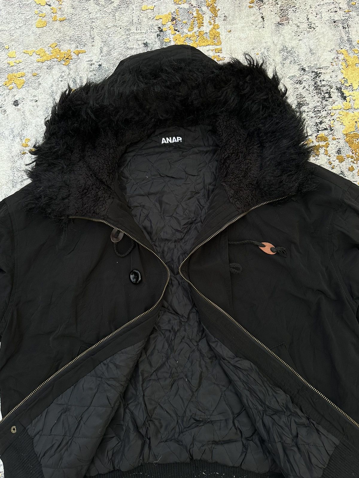 ANAP BLACK FUR JACKET Playboi Carti Style Archive IFSIX LGB