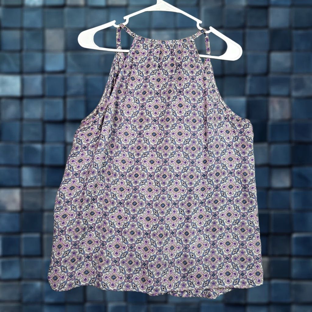 Joie Joie Womens Tank Top Purple Print Sleeveless V-Neck Size S Size S / US 4 / IT 40 - 1 Thumbnail