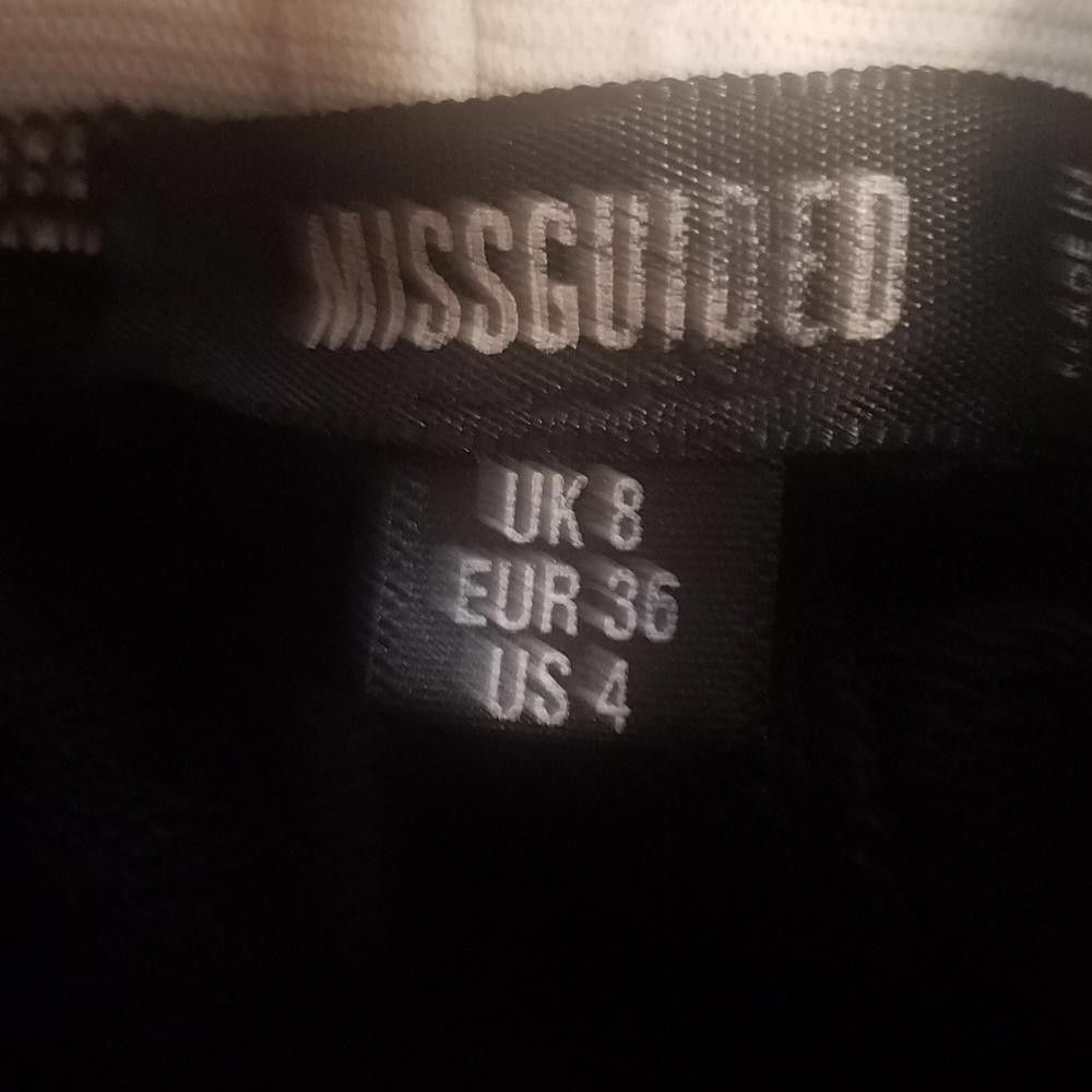 Designer Missguided Black Joggers with White Stripe Size 4 Size 27" / US 4 / IT 40 - 3 Thumbnail