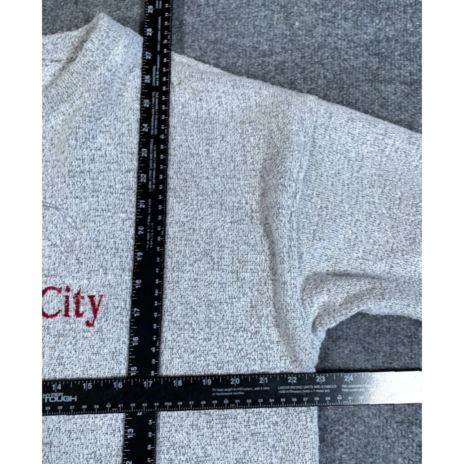 Vintage VINTAGE 90s Mackinaw City Fleece Sweatshirt Adult Medium Gray Eagle Flag Embroidery Size US M / EU 48-50 / 2 - 5 Thumbnail