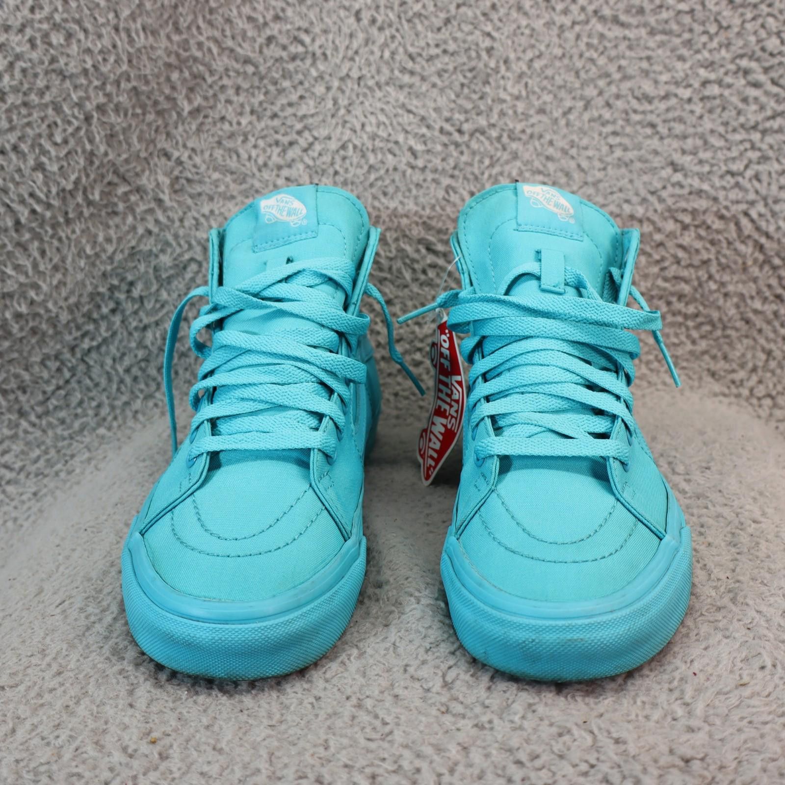 Vans VANS Sk8 Hi Top Off The Wall Teal Blue Men 5.5 / Women 7 Size US 5.5 / EU 38 - 2 Thumbnail