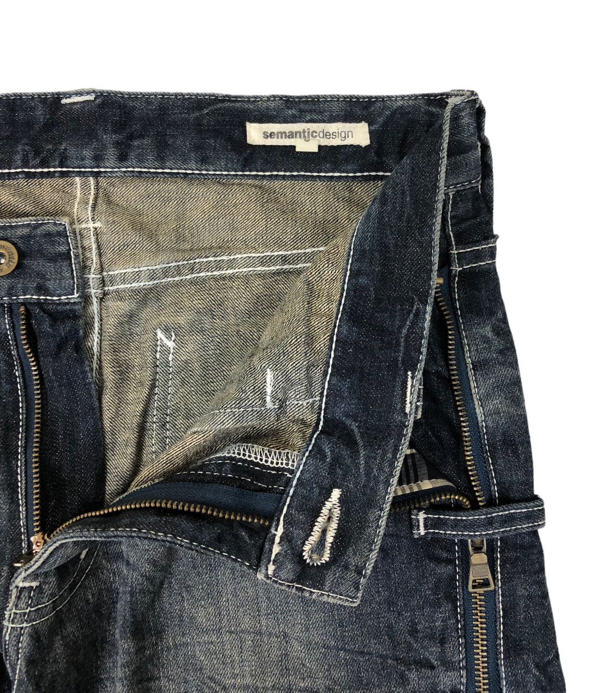 Hysteric Glamour Japanese Brand Semantic Design Stone Wash Denim Jeans Size US 30 / EU 46 - 8 Thumbnail