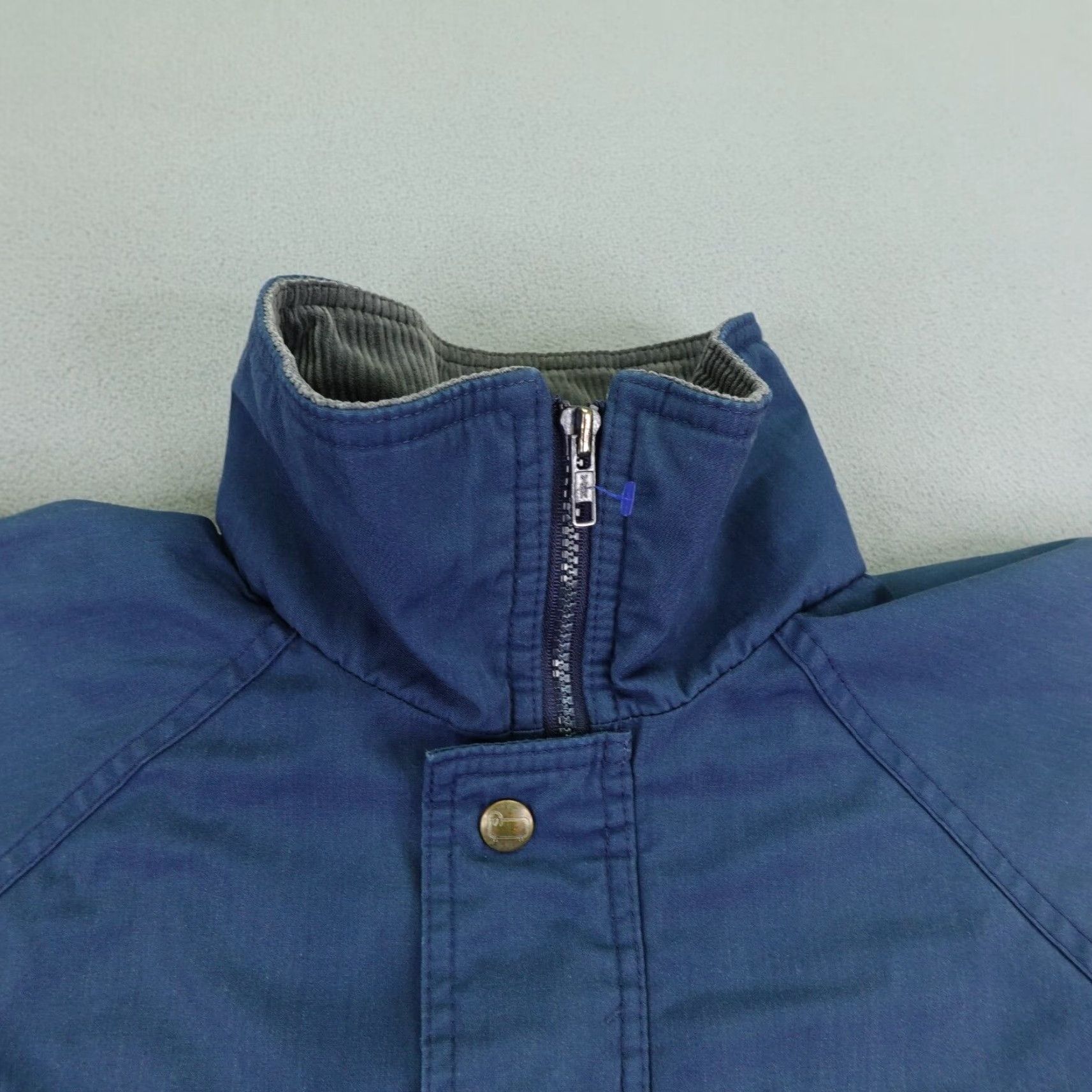 Vintage VINTAGE Woolrich Jacket Blue Medium Regular Fit Lined Flannel Chore Coat 90s Mens Size US M / EU 48-50 / 2 - 2 Thumbnail