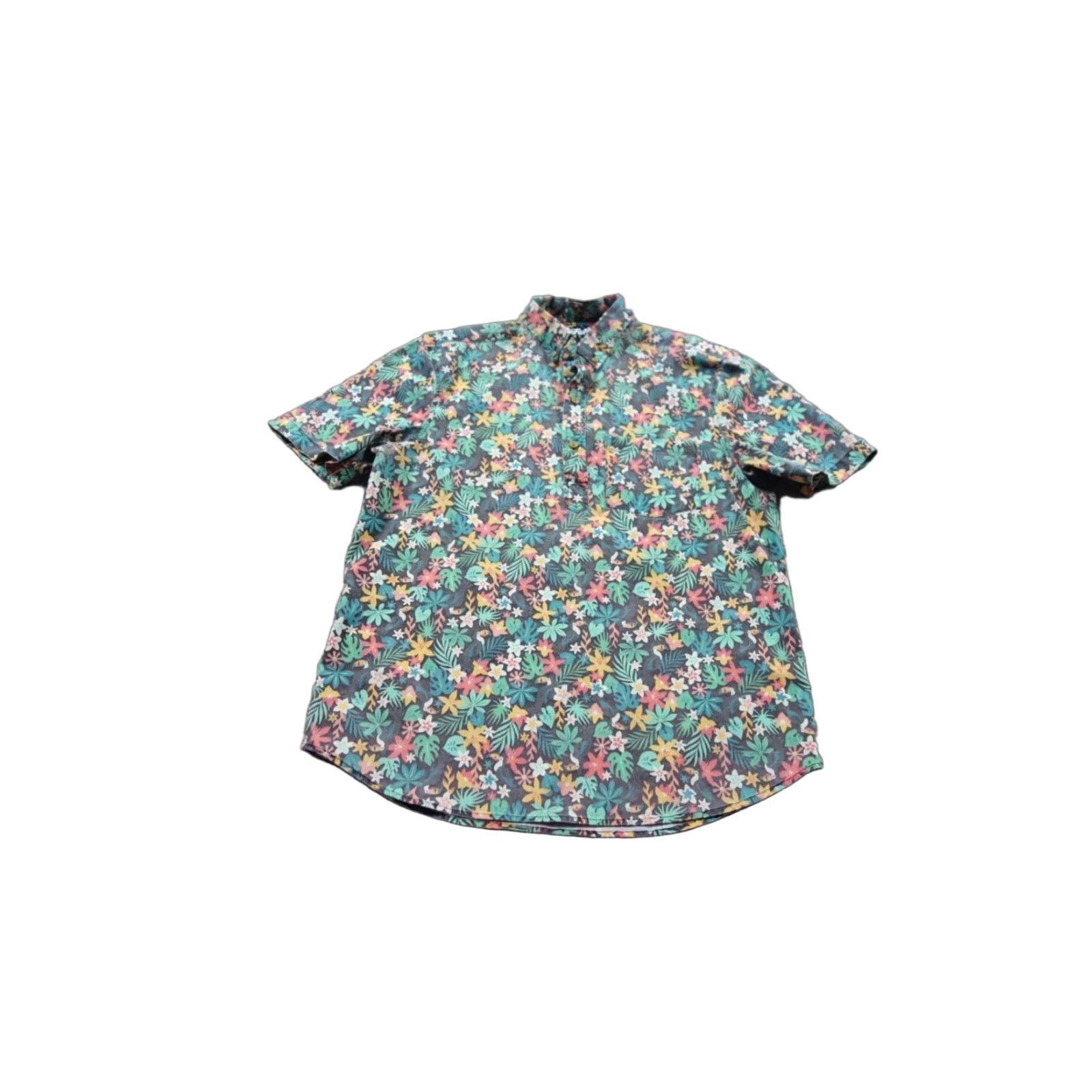 Chubbies Chubbies Shirt Mens M Green Button Down Floral Toucan Tropical ...