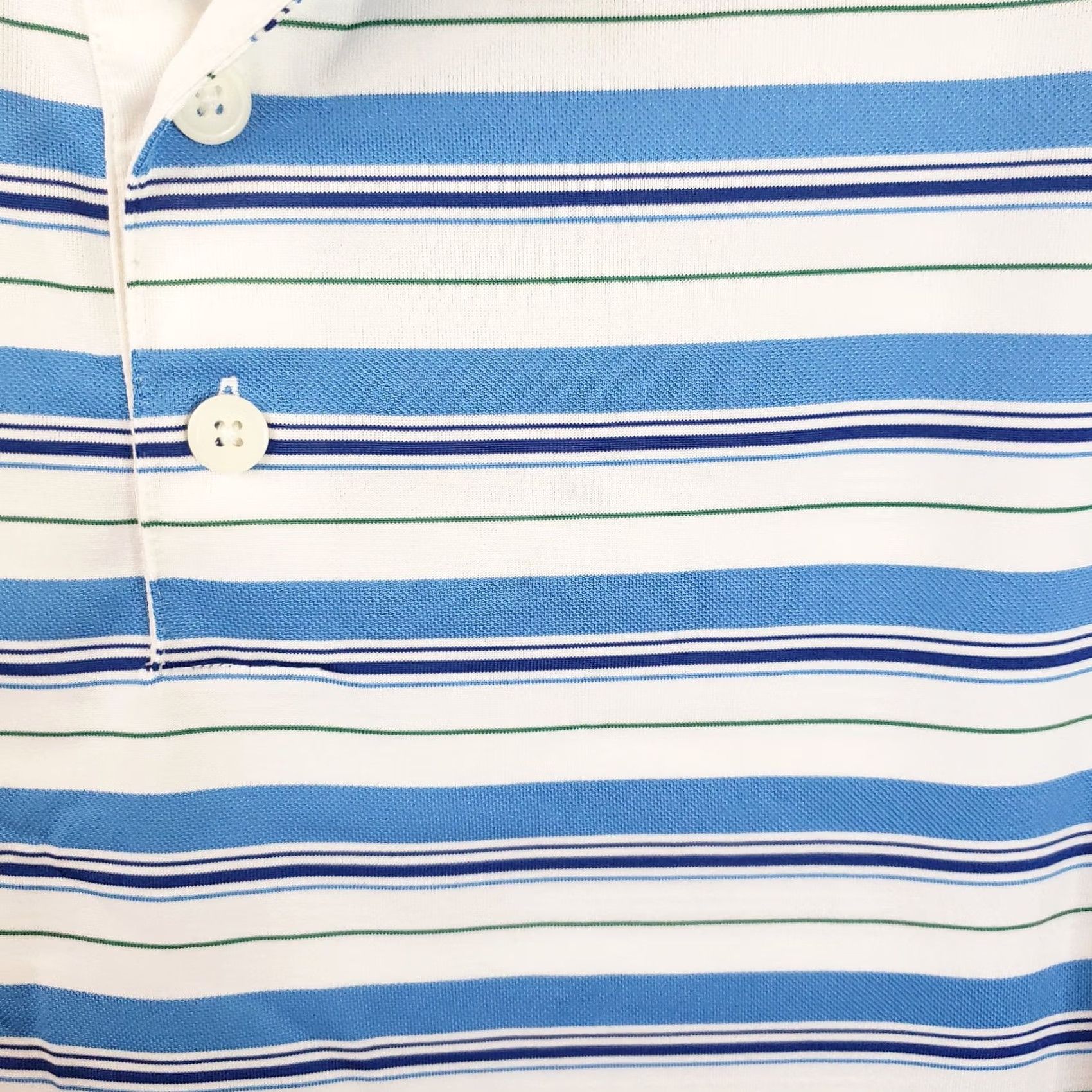 Adidas Adidas Polo Shirt Mens Climalite Blue White Striped Short Sleeve Golf XL Polo Shirt Mens Black? Size US XL / EU 56 / 4 - 5 Thumbnail