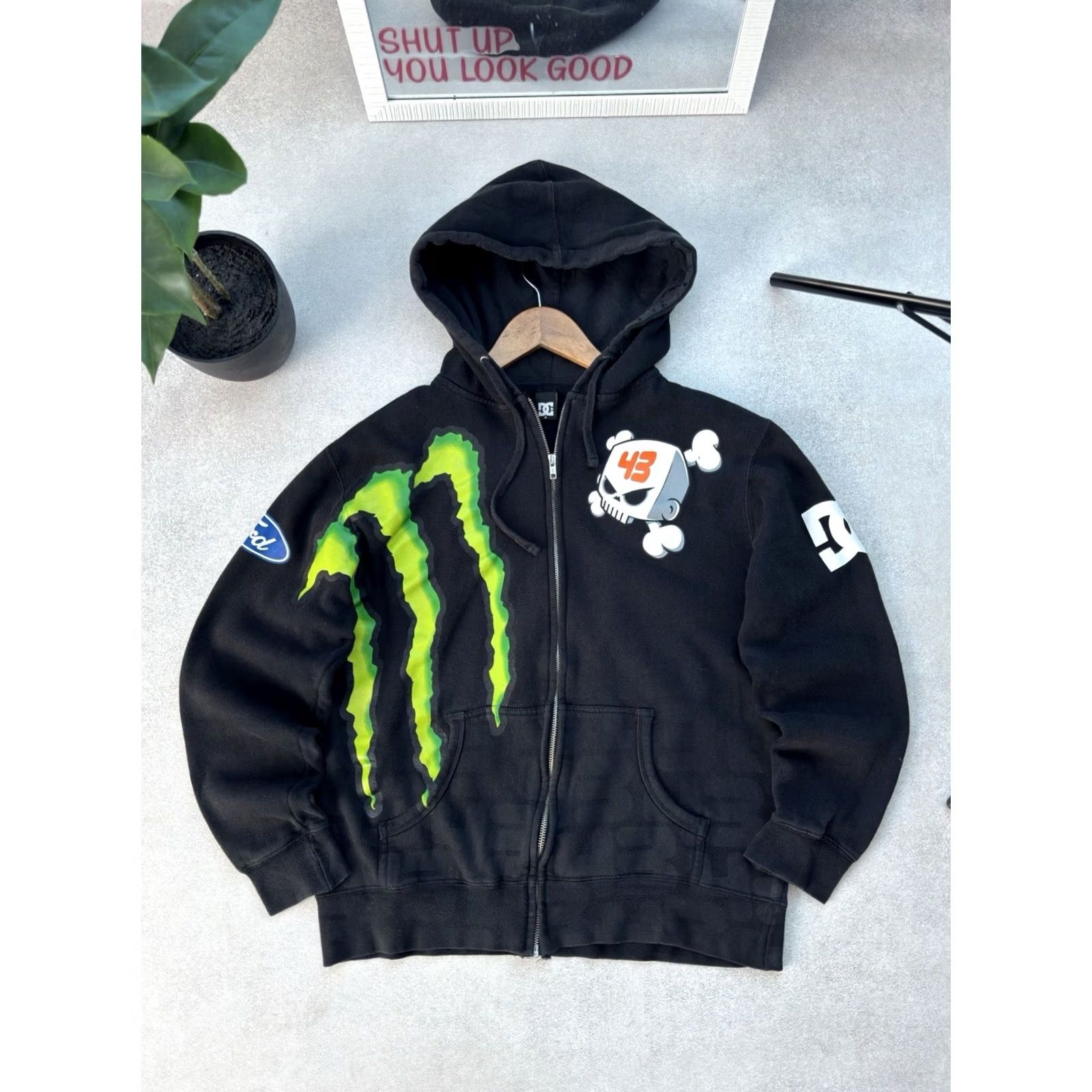 Vintage VINTAGE DC X Monster Energy Racing Y2K Rare Ken Block 43 Zip Hoodie Men M Black Logo 90s Streetwear Sports Mens Size US M / EU 48-50 / 2 - 2 Thumbnail