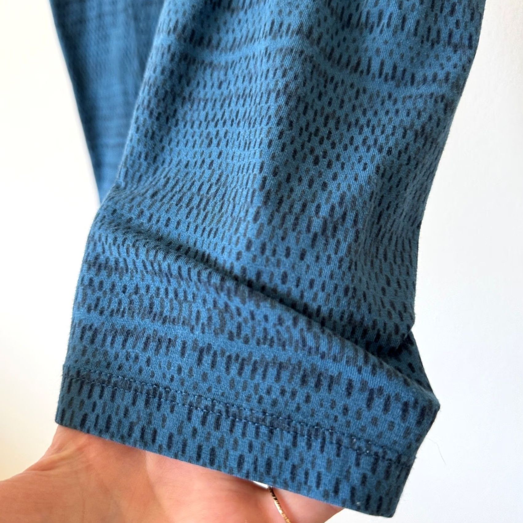 Toad&Co Toad&Co Blue Print Cropped Activewear Yoga Pants Leggings XS Women Size 26" / US 2 / IT 38 - 4 Thumbnail