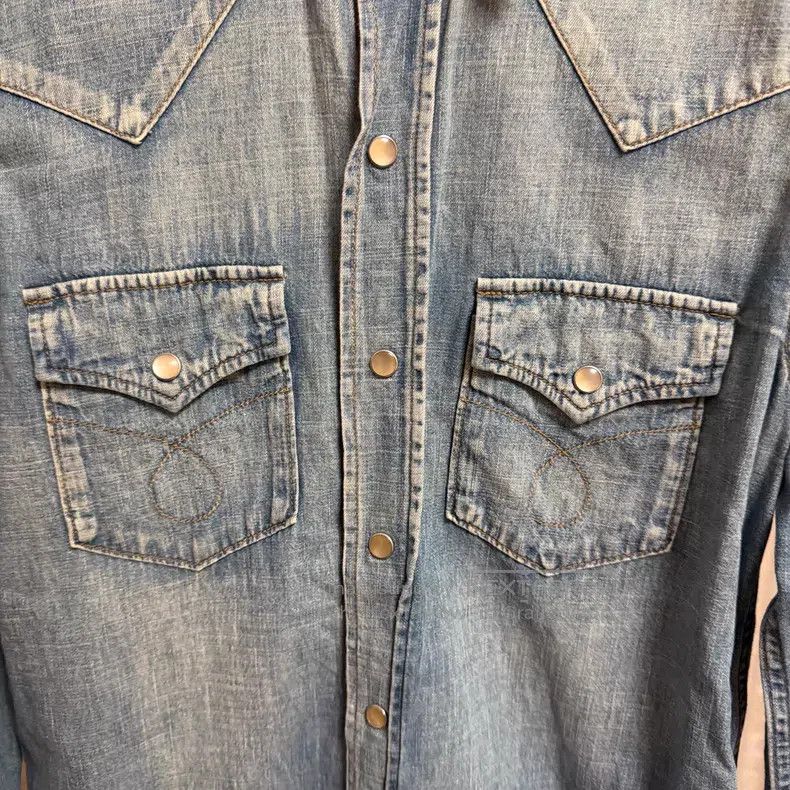 Saint Laurent Paris Saint Laurent Paris Double Pocket Denim Shirt i Size US S / EU 44-46 / 1 - 4 Thumbnail