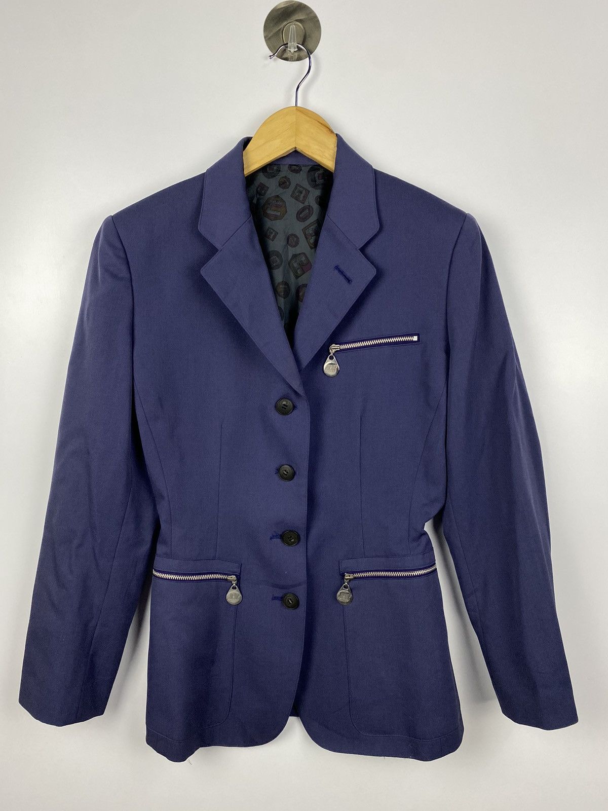 Jean Paul Gaultier ✅️Vintage Junior Gaultier Blazer Jacket Purple Size M / US 6-8 / IT 42-44 - 4 Thumbnail