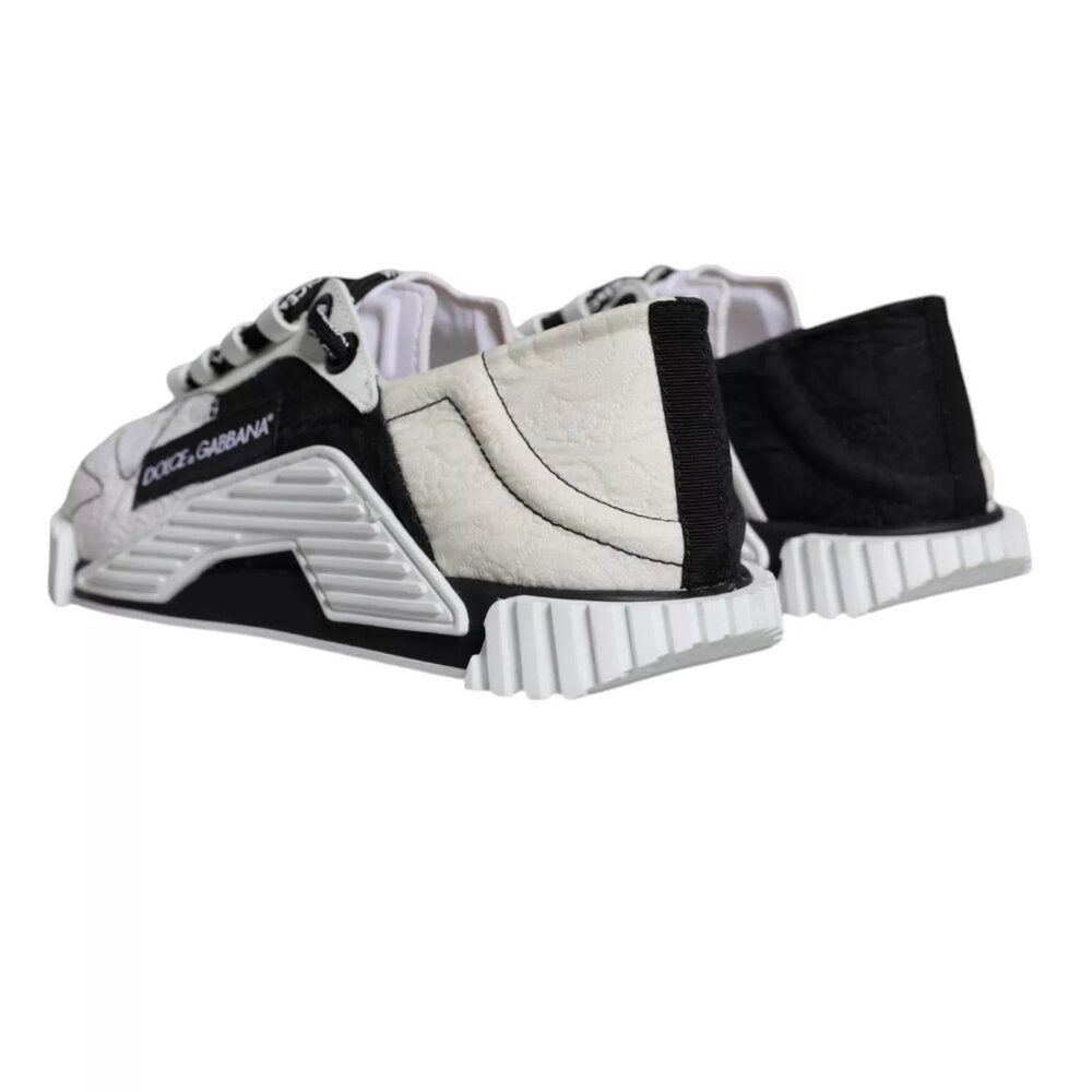 Dolce & Gabbana Dolce & Gabbana White Black Low Top NS1 Sneakers Shoes Size US 7 / IT 37 - 4 Thumbnail
