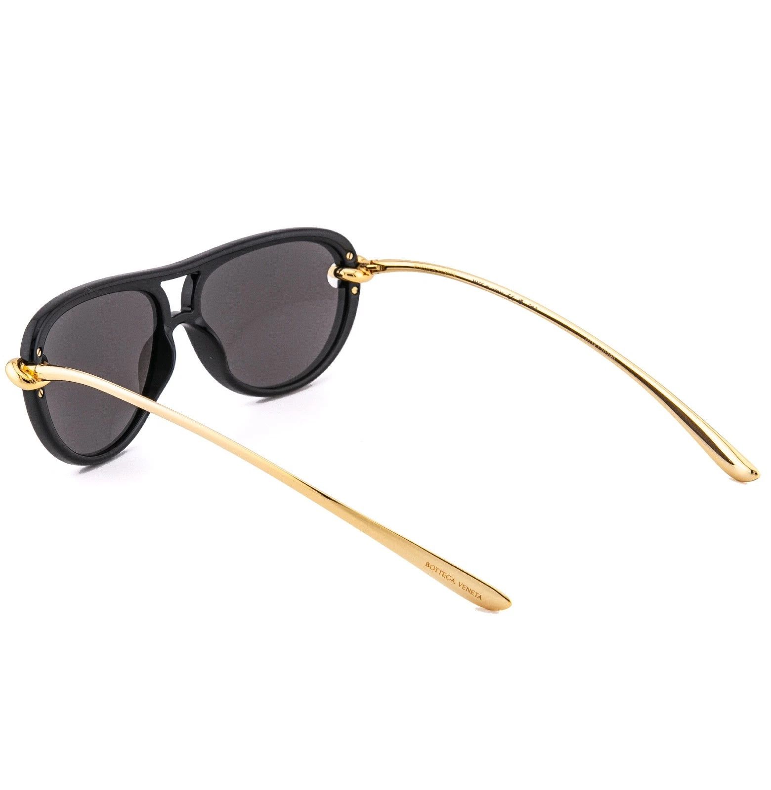 Bottega Veneta BOTTEGA VENETA 1418 KNOT Pilot BV1418S Gold Black Metal 005 Size ONE SIZE - 3 Thumbnail