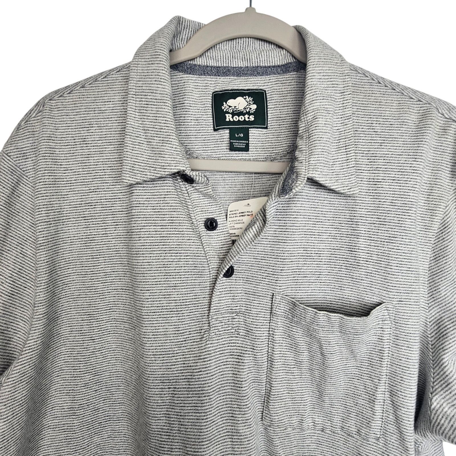 Roots Roots Men Striped Jersey Polo Shirt Size L Minimalist Casual Size US L / EU 52-54 / 3 - 2 Thumbnail