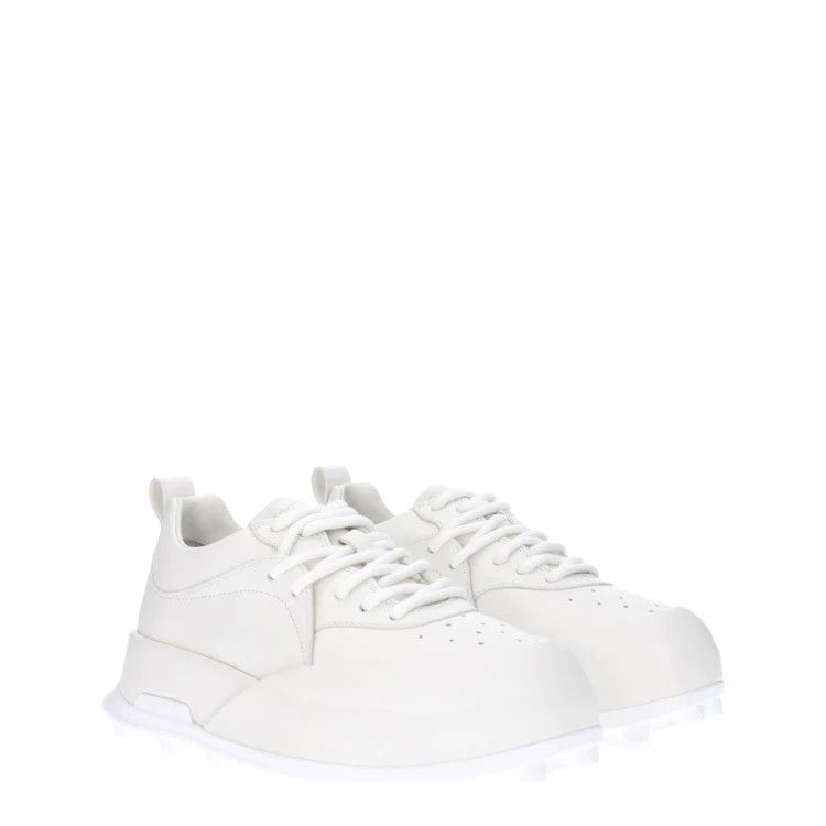 Jil Sander ob1o1e1124 Leather Sneakers in White Size US 8 / IT 38 - 2 Thumbnail