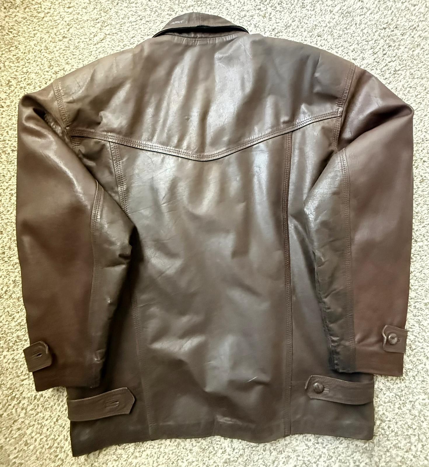 Other VINTAGE BOSS LEATHERS Men's XL Brown Leather Jacket Size US XL / EU 56 / 4 - 2 Thumbnail