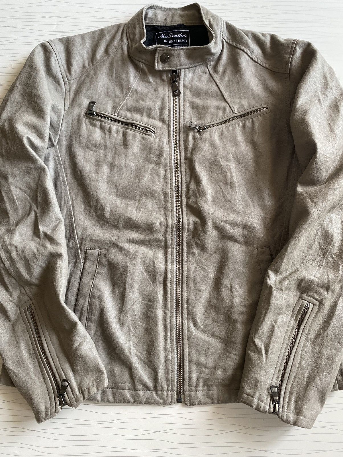 14th Addiction × Japanese Brand × Uniqlo Vintage Neo Leather Motorcyle Jacket Size US M / EU 48-50 / 2 - 4 Thumbnail