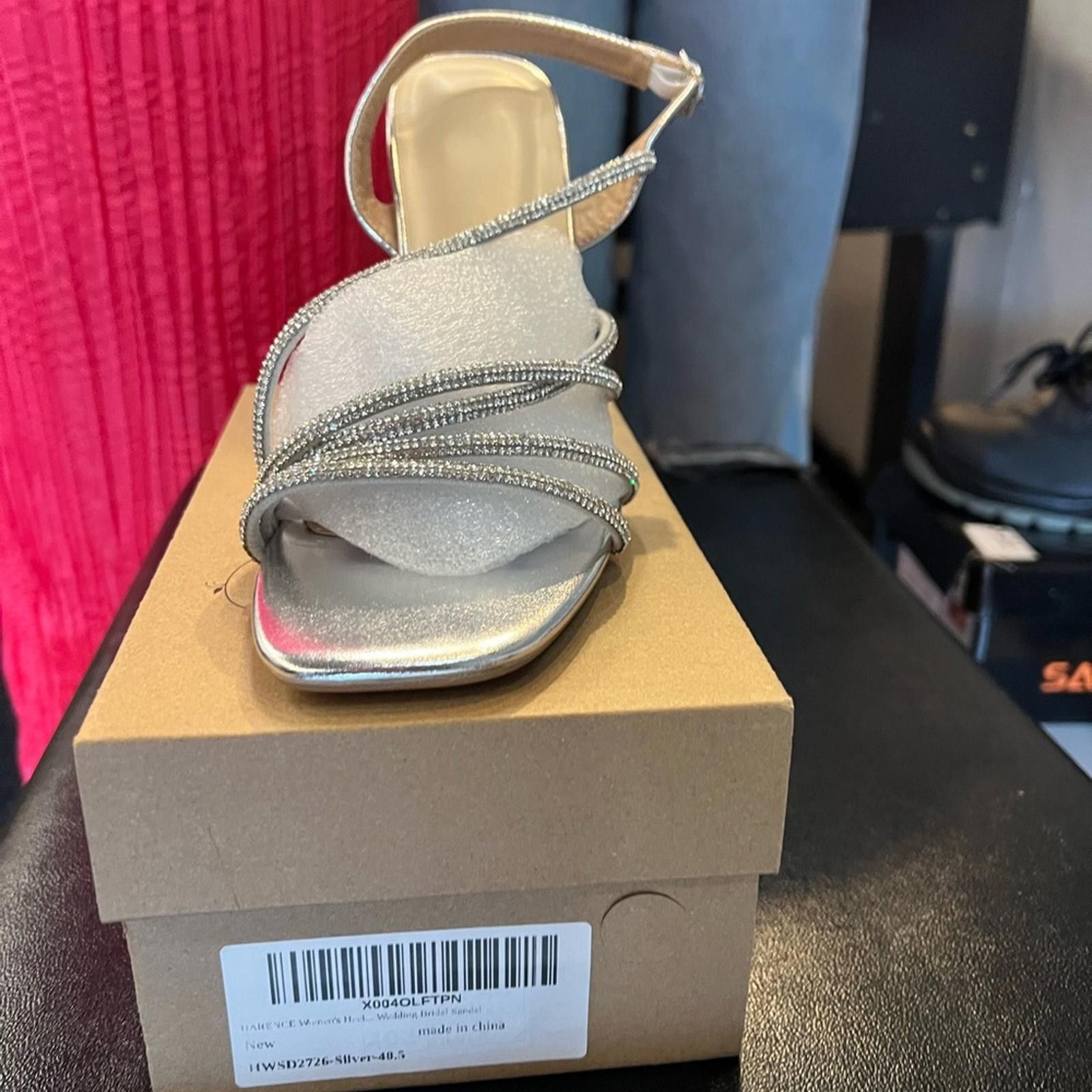 Other Elegant Silver Women's Heels Size US 9 / IT 39 - 3 Thumbnail