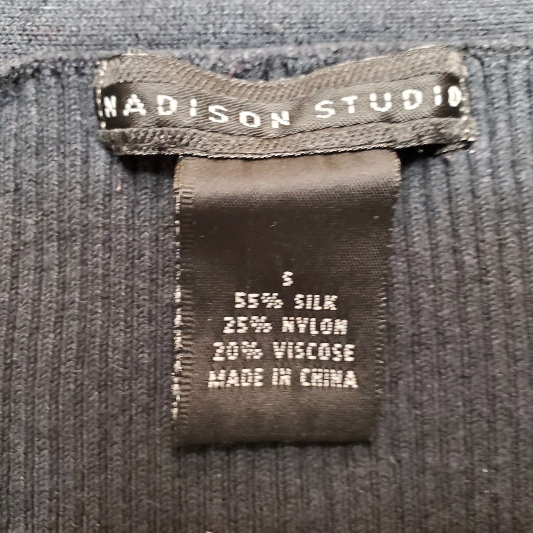 Madison VINTAGE Madison Studio Sweater Women S Black Rib knit Long Sleeve Silk Blend Casual Size S / US 4 / IT 40 - 3 Thumbnail