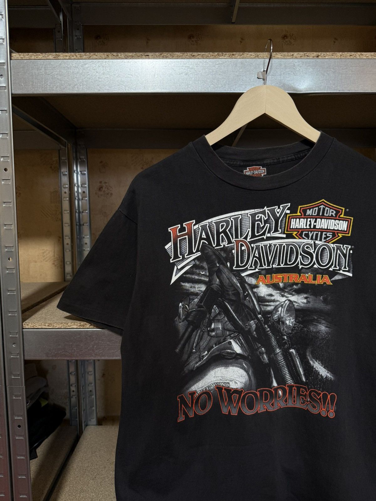 Harley Davidson × Vintage Vintage 90’s Harley Davidson No Worries Australia Bike Tee Size US L / EU 52-54 / 3 - 3 Thumbnail