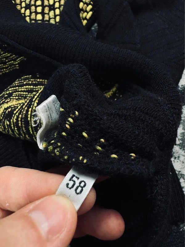 Carlo Colucci Vintage Carlo Colucci sweater black yellow XXL Size US XXL / EU 58 / 5 - 5 Thumbnail