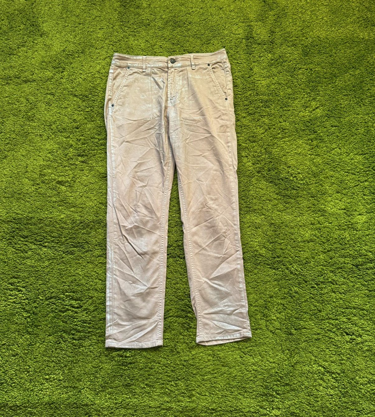 Designer × Escada × Escada Sport Escada luster silver waxed pants Size 26" / US 2 / IT 38 - 1 Thumbnail