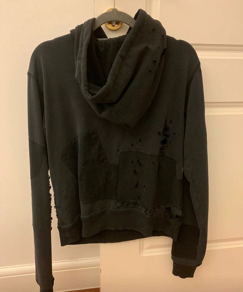Greg Lauren greg lauren size 2Women's ripped hoodie 2505-Nextarrow Size S / US 4 / IT 40 - 2 Thumbnail