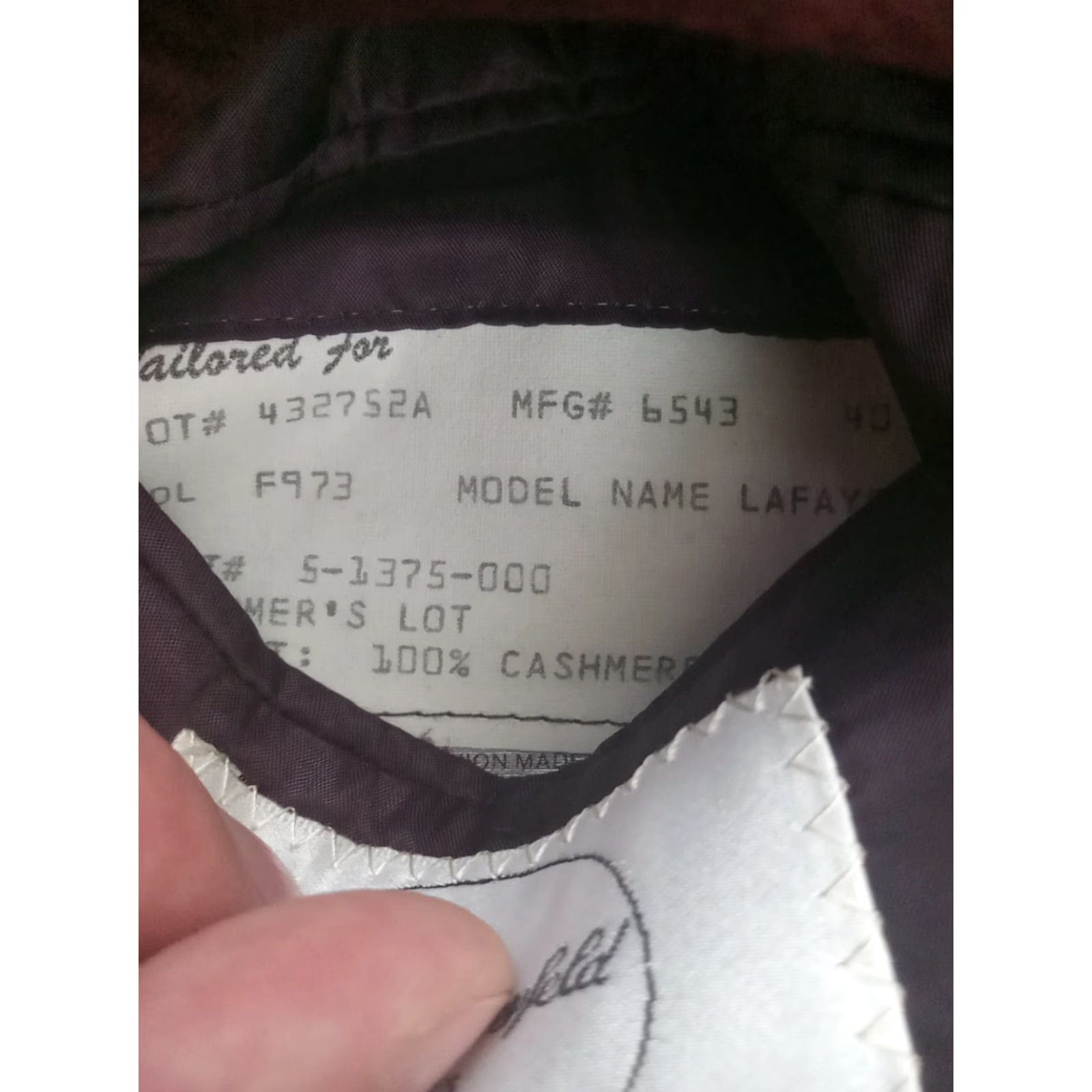 VINTAGE Karl Lagerfield Syd Jerome Cashmere Blazer Suit Jacket Size 40 R Burgundy