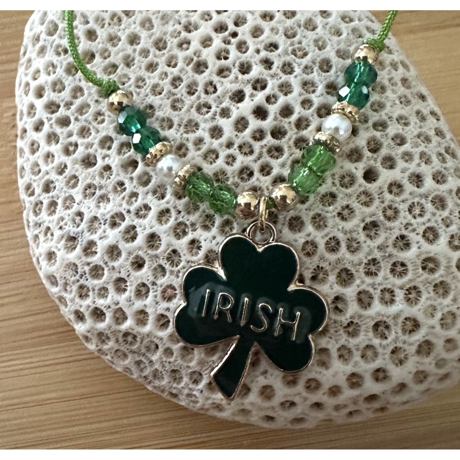 Handmade St Patricks Day Shamrock Knotted String Beaded Bracelet Ankl Size ONE SIZE - 7 Thumbnail