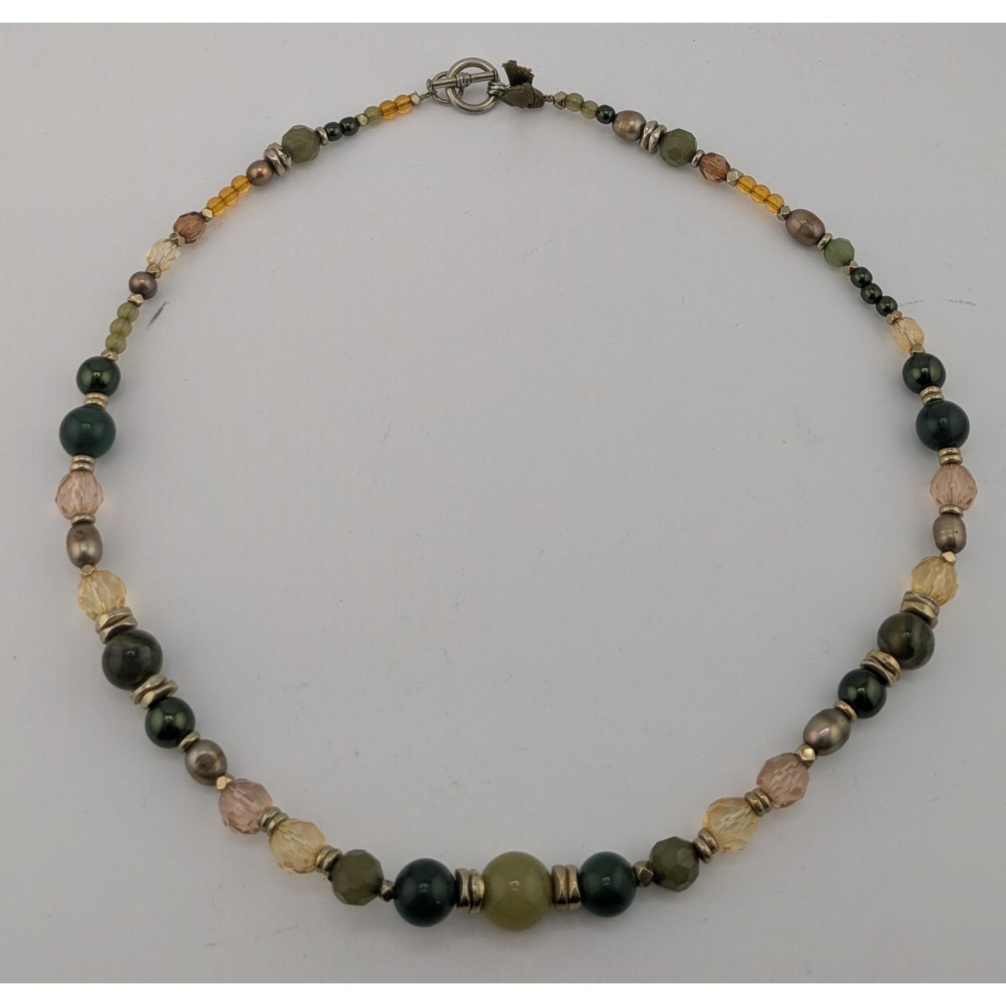 Handmade Handmade Earth-Tone Hippie Bohemian Beaded Necklace With Tog Size ONE SIZE - 6 Thumbnail