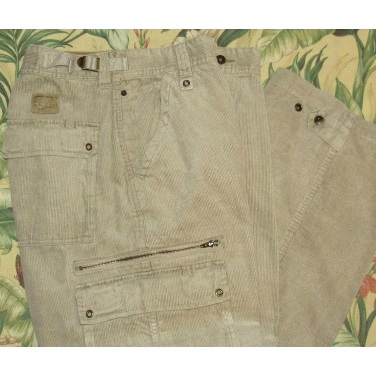 Vintage Vtg SYPHER Industrial Khaki Cargo Pants 33 x 32 Mens Size US 33 - 2 Thumbnail