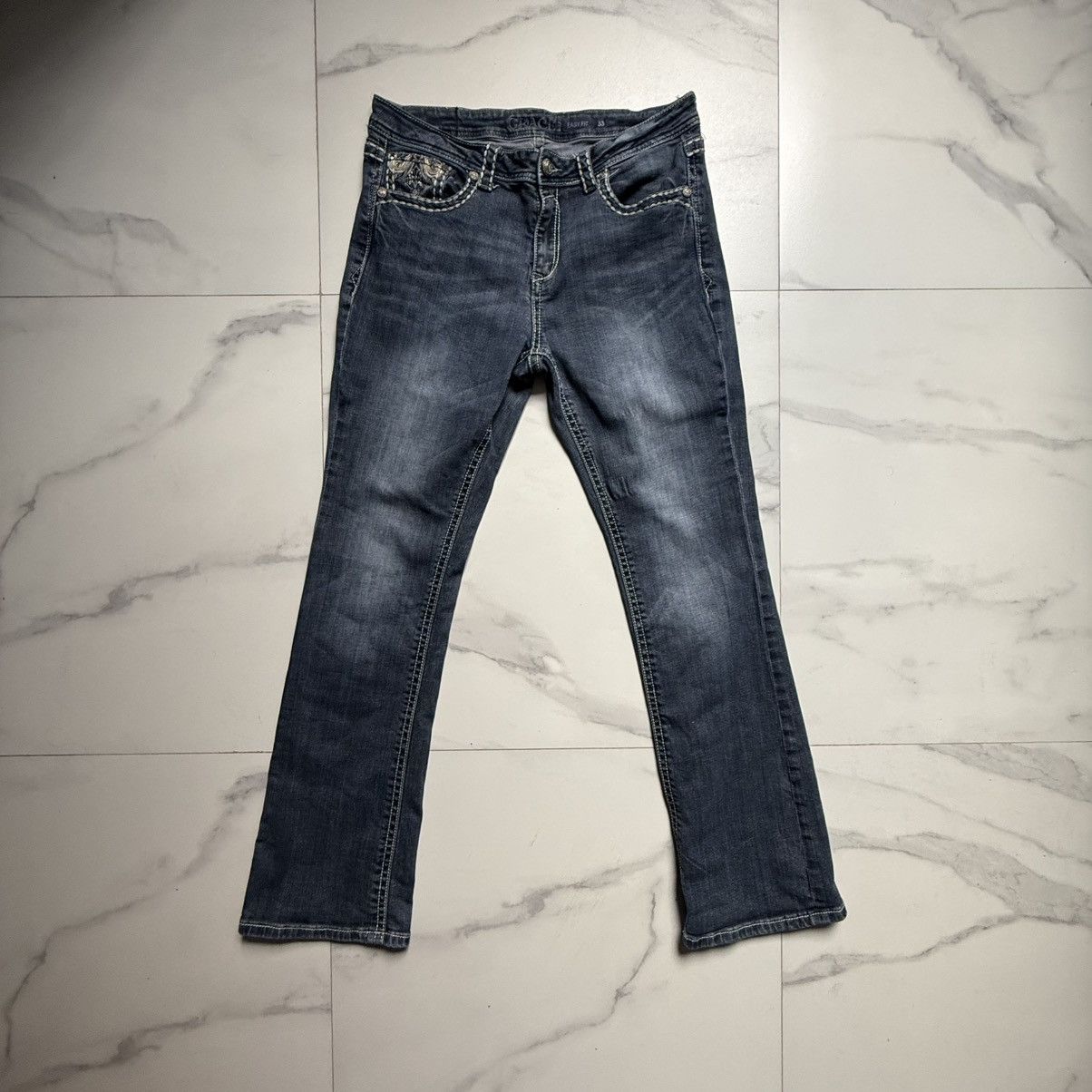 Grace in LA Embroidered Bootcut Jeans Size 33" - 2 Thumbnail