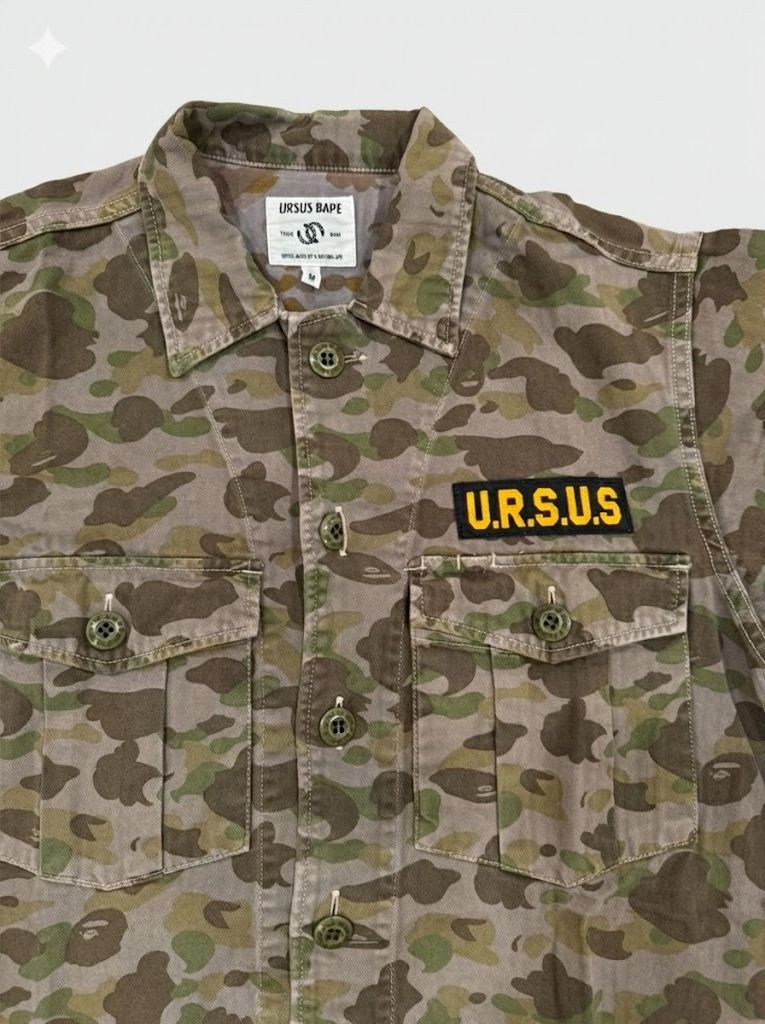 Bape RARE URSUS BAPE by Tetsu Nishiyama Camo Field Shirt Jacket Size US M / EU 48-50 / 2 - 2 Thumbnail