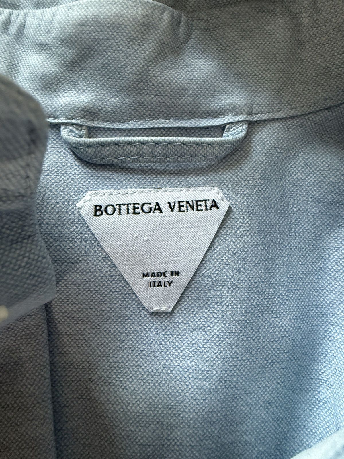 Bottega Veneta Bottega Veneta Trompe L’œil Leather Blue Shirt Size XS / US 0-2 / IT 36-38 - 6 Thumbnail
