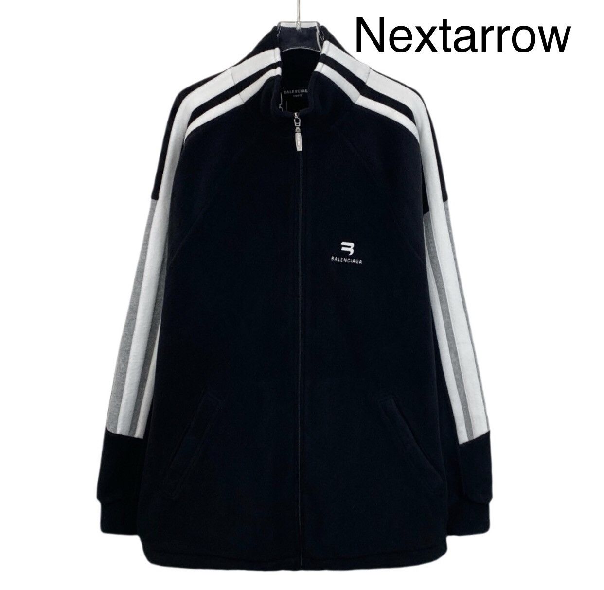 Balenciaga Balenciaga 22 black side striped logo collar zipper jacket Size US S / EU 44-46 / 1 - 1 Thumbnail