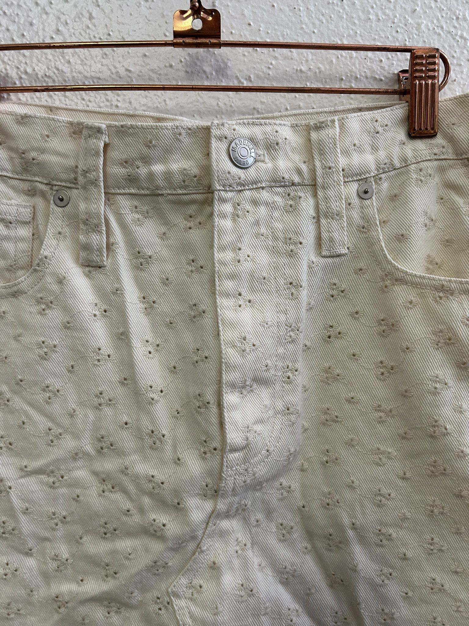 Madewell NWT MADEWELL WHITE BOHO RIGID DENIM A LINE SKIRT SIZE 28 Size 28" / US 6 / IT 42 - 5 Thumbnail