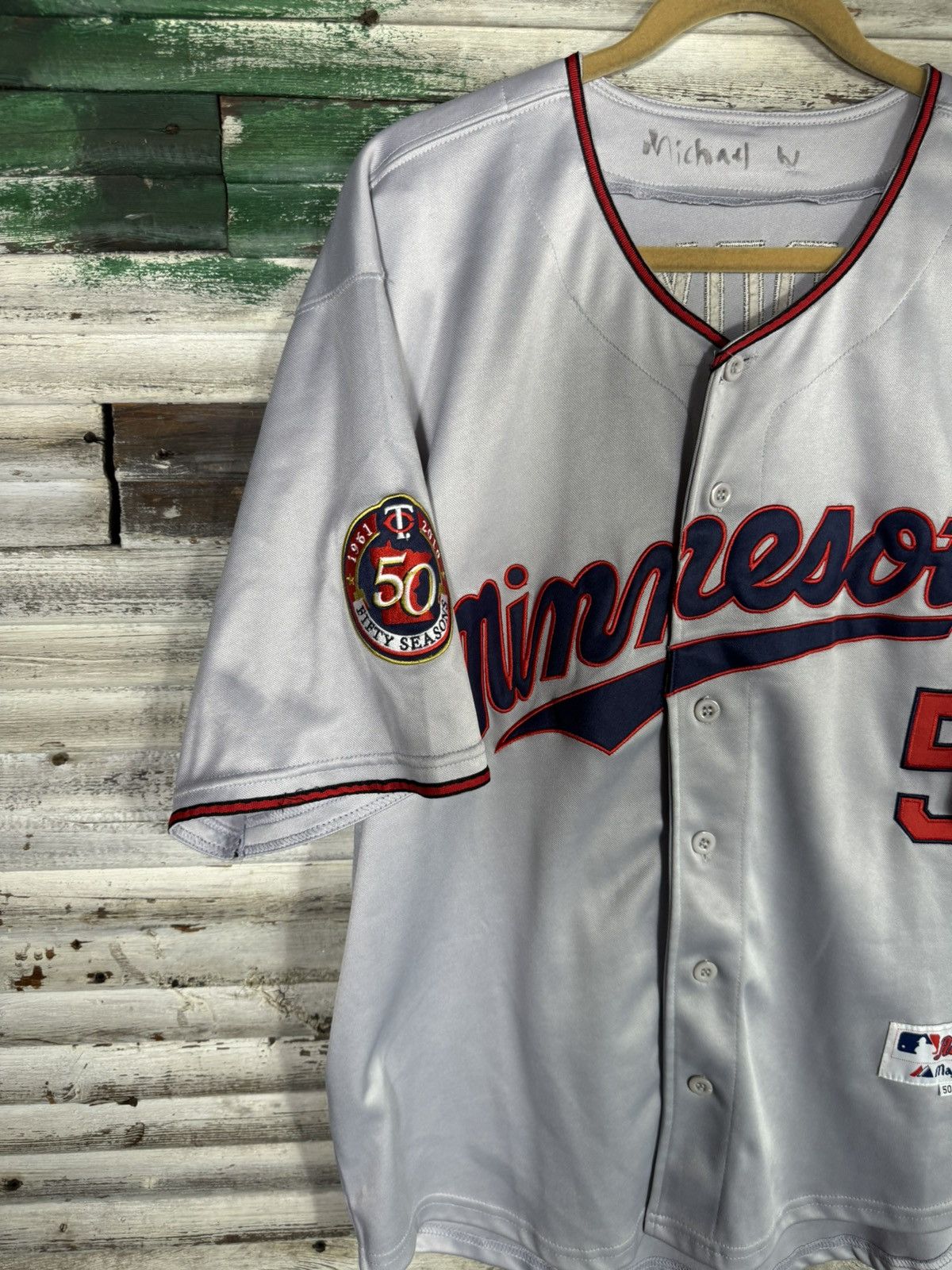 Majestic × Vintage Michael Cuddyer Minnesota Twins Jersey 50th Season Size US L / EU 52-54 / 3 - 5 Thumbnail